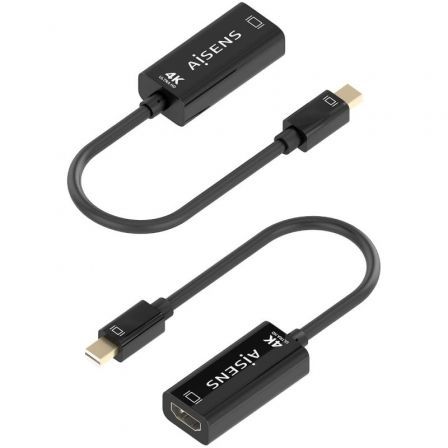 Aisens Conversor Mini DisplayPort a HDMI 4K@60Hz A125-0904 Negro